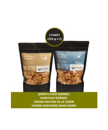 nutaso nutrition taste solutions Salty Granola (320 g) Coco Granola (320 g)
