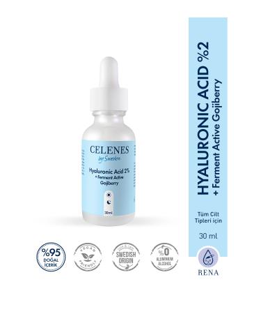 Celenes by Sweden HYALURONIC ACID 2% +FERMENT ACTIVE GOJIBERRY SKIN BARRIER REPAIRING FACE SERUM KEYON1623