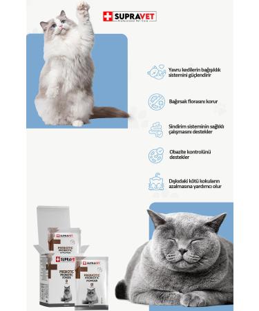 Supravet Powder Probiotic + Prebiotic Cat 1.5 Gr x 30 Pieces - Buy Online on GoSupps.com