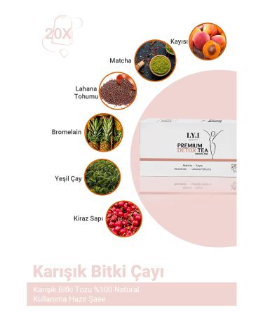 LYL BEAUTY Bromelain-cabbage-matcha-apricot Premium Detox Tea--weight and Edema Reliever - Buy Online on GoSupps.com