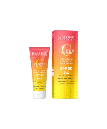 Eveline Cosmetics Vitamin C Moisturizing and Brightening Face Sun Cream SPF 50 30 ml