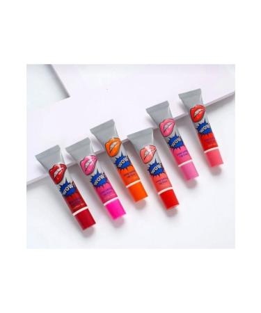 WOW Peel Off Lipstick Set of 6 24 Hours 6 Different Colors Perfect Set - Buy Online on GoSupps.com