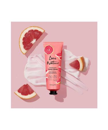 Oriflame Love Nature Revitalizing and Nourishing Hand Cream with Organic Pink Grapefruit and Avocado Oil 2 PCS - Buy Online on GoSupps.com