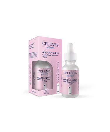 Celenes by Sweden AHA 10% + BHA 2% + ARCTIC CHAGA MUSHROOM + LACTIC FACIAL SERUM KEYON1598 - Buy Online on GoSupps.com