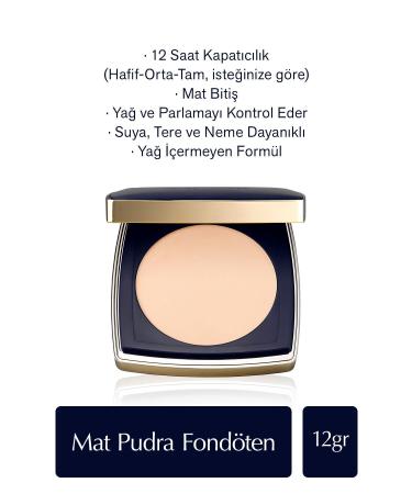 Estee Lauder DOUBLE WEAR STAY-IN-PLACE MATTE POWDER FOUNDATION - 2C3 FRESCO - 12GR KEYON1437