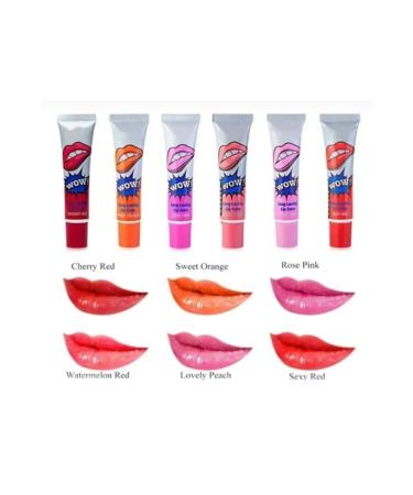 WOW Peel Off Lipstick Set of 6 24 Hours 6 Different Colors Perfect Set - Buy Online on GoSupps.com