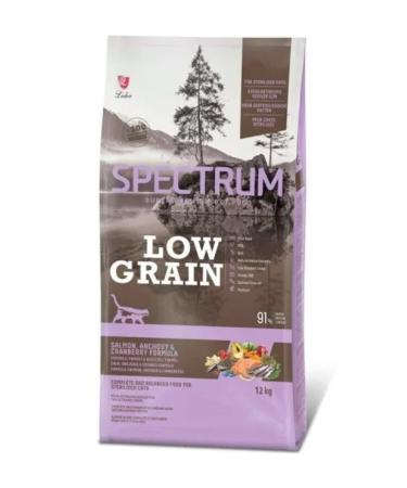 Spectrum Low Grain Salmon Anchovy & Cranberry Sterilized Adult Cat Food 12 Kg