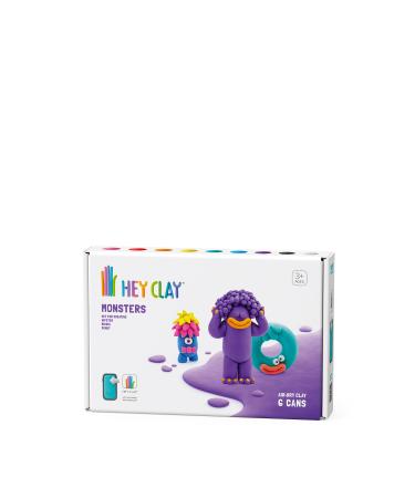 Hey Clay Monsters Hipster Bigwig and Donut 6-Pack Air Dry Clay