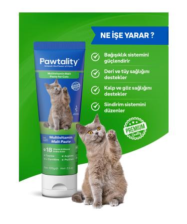 Pawtality Multivitamin Paste 100 Gr Immune System Supporting Multivitamin Malt Paste for Cats - Buy Online on GoSupps.com