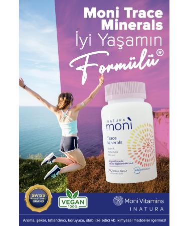 Inatura 9'li Moni Trace Minerals Biotin 5000 Chromium Zinc Selenium Horsetail Multivitamin 60 Vegan Capsules - Buy Online on GoSupps.com