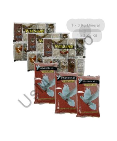 usmtekno 6 Kg Pigeon Mineral And Clay Chicken Partridge Pigeon Goose Quail Mineral