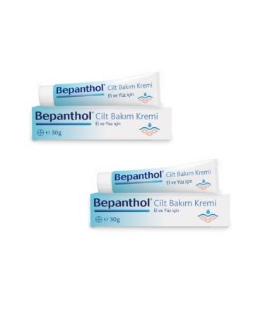 Bepanthol Skin Care Cream 30gr 2-pack - Suitable for All Skin Types Hand and Daily Face Care