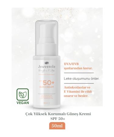 Jeuvenile SPF 50+ Very High Protection Sun Cream - Anti-Spot (UVA/UVB Filter Antioxidants Vitamin E) - Buy Online on GoSupps.com