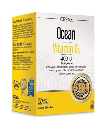 Ocean Vitamin D3 400 IU 20 ml Spray 130 puffs