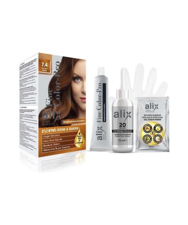 Alix Kit Hair Dye 7.4 Mysterious Copper Hair Dye 50 Ml 8690605069759