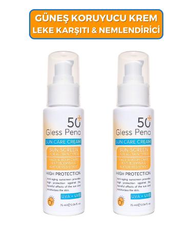 Gless Pena 2-Piece Anti-Spot and Ultra Moisturizing High Protection SPF 50+ Face Sun Cream 60 ml