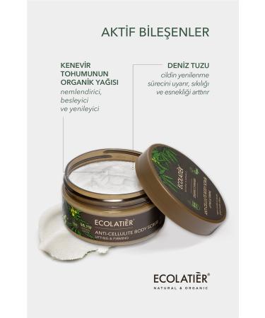 ECOLATIER Anti-Cellulite Body Peeling Hemp Anti-Cellulite Nourishing Firming 300 G Body Scrub - Buy Online on GoSupps.com