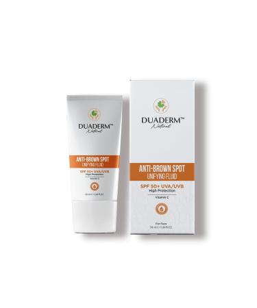 Duaderm Anti-Spot High Protection Anti-Brown Face Sunscreen SPF 50+ (Vitamin C + UVA UVB) 50ml - Buy Online on GoSupps.com