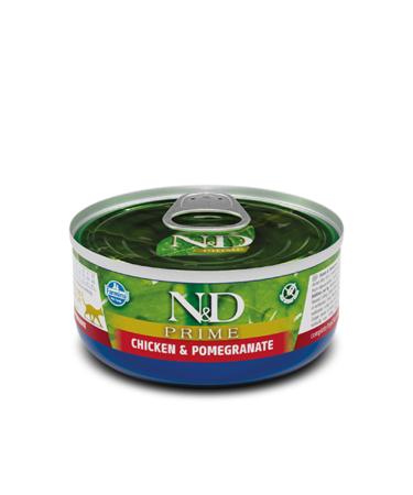 N & D Prime Chicken Pomegranate Kitten Grain-Free Kitten Canned Food 12 Pieces 70 Gr Wet Food