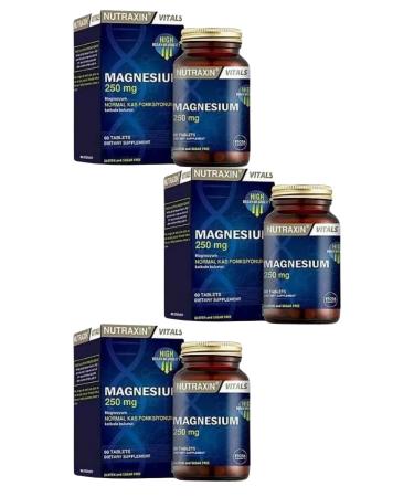 Nutraxin Magnesium Citrate - Magnesium Supplement 250 Mg x2