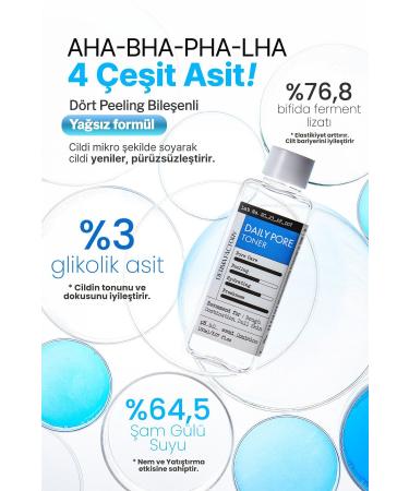 DERMA FACTORY AHA-BHA-PHA-LHA Containing Pore Minimizing Toner Derma Factory Daily Pore Toner 150ml - Buy Online on GoSupps.com