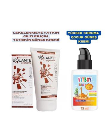 Vitboy High Protection Spf 50+ Children's Sun Cream 75 Ml - Pigmenta Lotion Spf 50+ 150 Ml