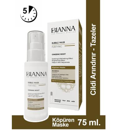 Bianna 5 Minute Purifying Foaming Mask | Ginseng 75 ml.