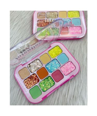 Serashine Colorful 12 Glitter Eyeshadow Palette
