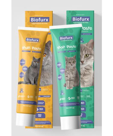 Biofurx Malt & Multi Paste - Double Advantage Pack (Anti Hairball + Multivitamin) - Buy Online on GoSupps.com