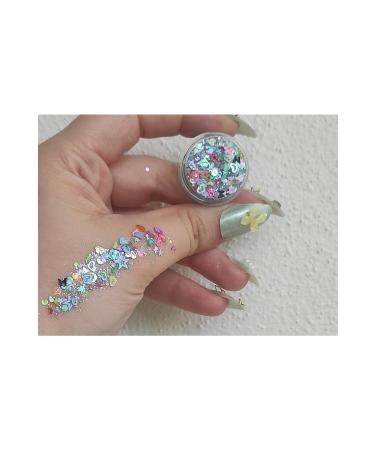Serashine Glitter Gel Butterfly Heart Gel Cream Eyeshadow Face and Body Glitter Shiny Glitter