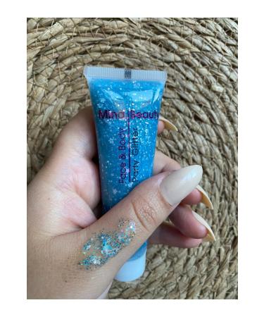 Serashine Cosmetics Ocean Blue Glitter Face and Body Glitter Patterned