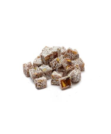 Qavruq quality nuts DOUBLE ROASTED PISTACHIO COCONUT TURKISH DELIGHT 1 KG