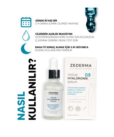 ZEDERMA Intensive Hyaluronic B5 Serum & Intensive Moisturizer & Elasticity Renewer & Lively and Bright Appearance - Buy Online on GoSupps.com