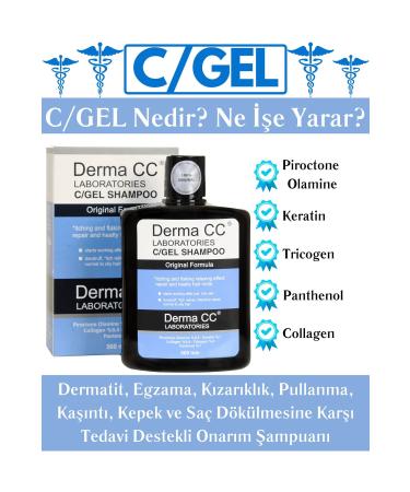 Derma CC LABORATORIES C/gel Shampoo 1000ml / Anti-dandruff-itching-flaking-shedding - Buy Online on GoSupps.com