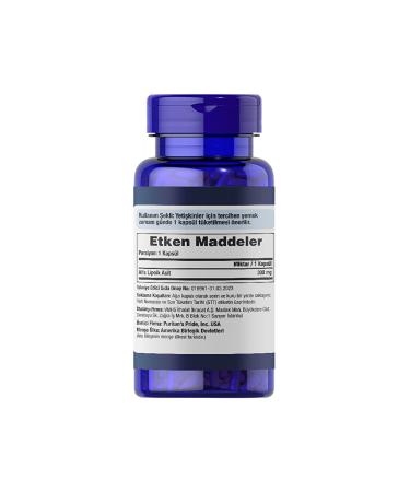 Puritan's Pride Alpha Lipoic Acid 300 Mg 60 Capsules - Buy Online on GoSupps.com