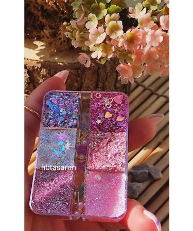 Serashine Glitter Eyeshadow-face and Body Glitter Palette Pink 4 Shiny Glitter - Buy Online on GoSupps.com