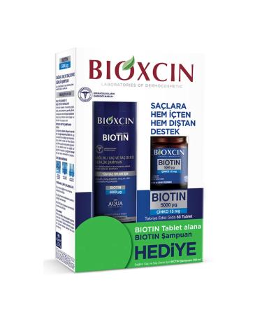 Bioxcin Biotin 5000 mg Zinc 15 mg ALANA Biotin Shampoo 300 ml-MFREYON00927