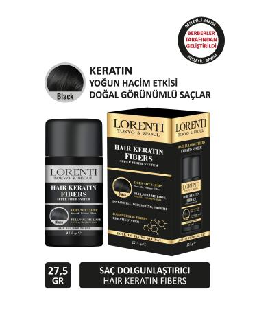 LORENTI Keratin Hair Thickener Hair Fibers Black Topic 27.5 G