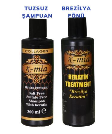 x-mia Brazilian Blow Dry Keratin & Salt-free Sulfate-free Shampoo 200 ml - Buy Online on GoSupps.com