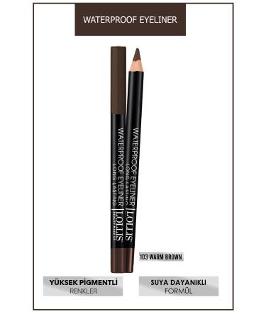 Lollis Waterproof Eyeliner 103 Warm Brown / Waterproof Eye Pencil 103 Warm Brown