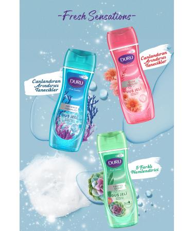 Duru Fresh Sensations Ocean Fresh Shower Gel 3x450ml - Buy Online on GoSupps.com
