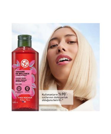 Yves Rocher Raspberry Hair Vinegar / Tonic - Normal Hair / Brillance 400ml - Buy Online on GoSupps.com