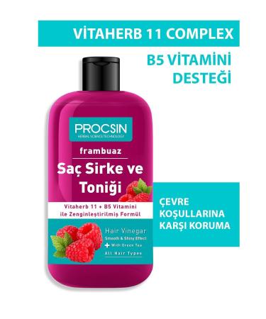 PROCSIN Oil Balancing Raspberry Hair Vinegar and Tonic 250 ml - Buy Online on GoSupps.com