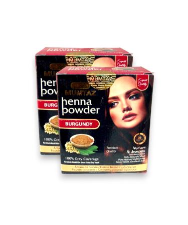 My Real Mumtaz Hair Henna Red 6 Pack Burgundy Henna 2 Boxes