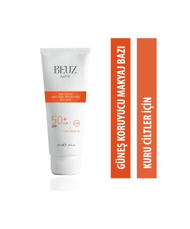 beuz Sanse Spf50+ Very High Protection Sun Cream & Makeup Base for Dry Skin - 50 ml