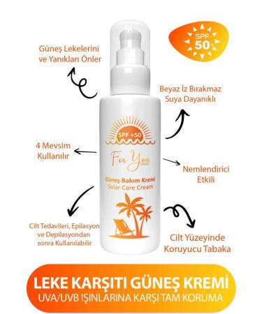 For You Gold Sun Cream Anti-Spot High Protection SPF50+ Factor 100 Ml Sun Cream - Buy Online on GoSupps.com