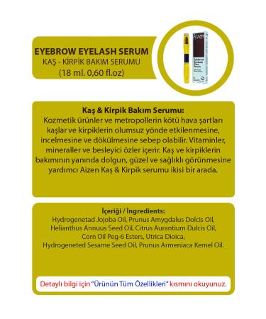 Aizen Eyebrow Eyelash Care Oil & Serum - General Care - 18 Ml - Buy Online on GoSupps.com
