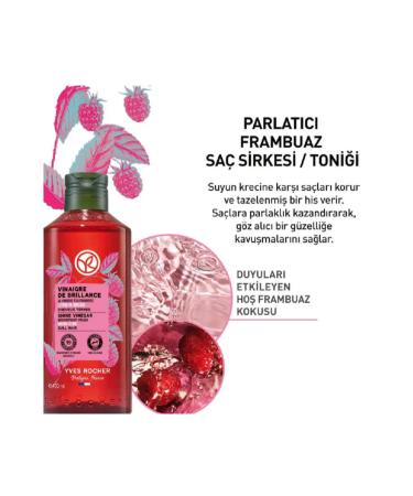 Yves Rocher Raspberry Hair Vinegar / Tonic - Normal Hair / Brillance 400ml - Buy Online on GoSupps.com