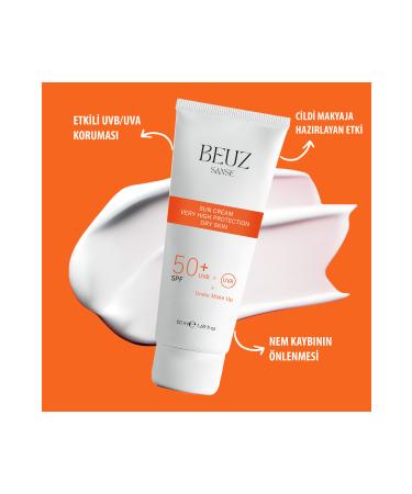 beuz Sanse Spf50+ Very High Protection Sun Cream & Makeup Base for Dry Skin - 50 ml - Buy Online on GoSupps.com