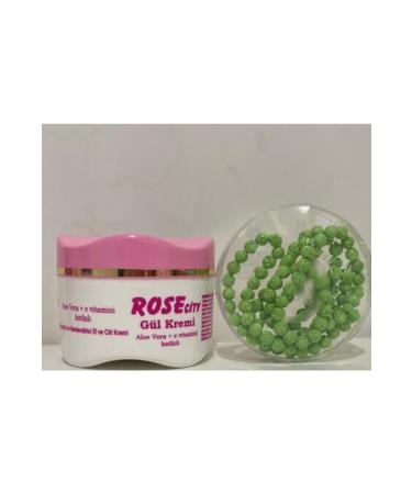 rosecity 275ml Aloevera Rose Cream Buyers Rose Scented 99's Light Green Prayer Beads Gift